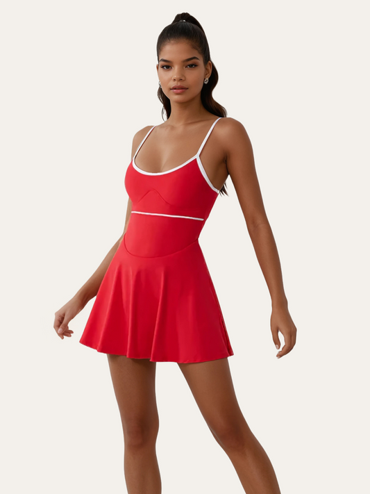 Juli - Flow Red Padel Dress